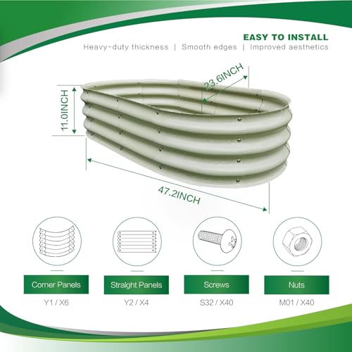 Gardmax 2 Pack Galvanized Raised Garden Bed