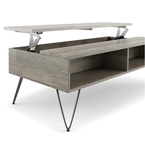 Lockhart 30" Wide Solid Mango Wood Drum Coffee Table in Natural