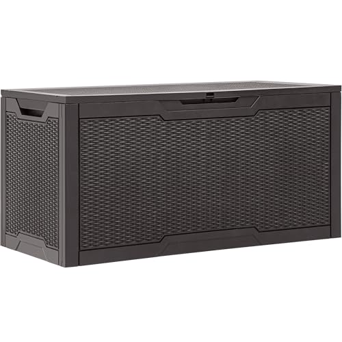 100 Gallon Large Resin Deck Box Outdoor Storage Boxes for Patio