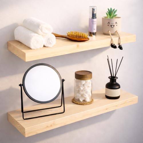 Wood Floating Shelves 24 inch (2 Count)