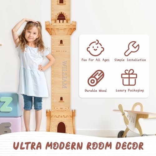 Personalized Name Wood Kids Growth Chart