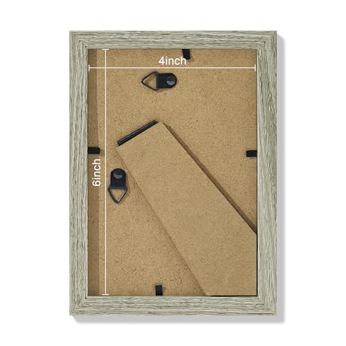 4x6 Picture Frames Set of 9 for Wall Mount or Tabletop (9 Count)