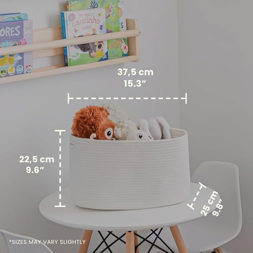 Cotton Rope Baskets for Shelves (3 Count)