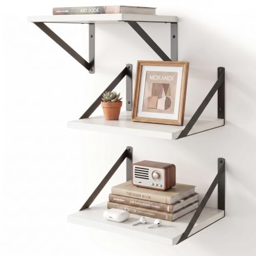 White Floating Shelves Set of 3