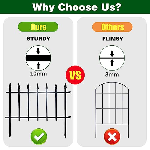 Metal Decorative Garden Fence 22" Wide x 18" High (36 Sq Ft)