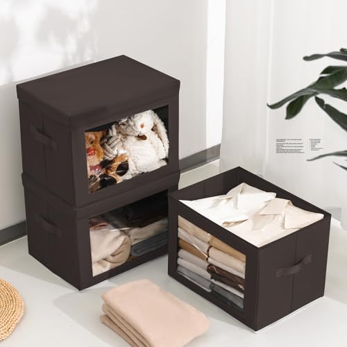 Stackable Storage Bins with Lids (3 Count)