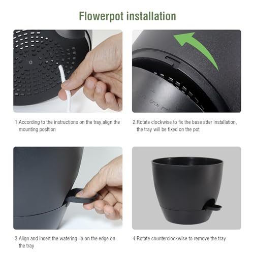 10/9/8 inch Self Watering Pots for Indoor Outdoor Plants, Set of 3 (3 Count)