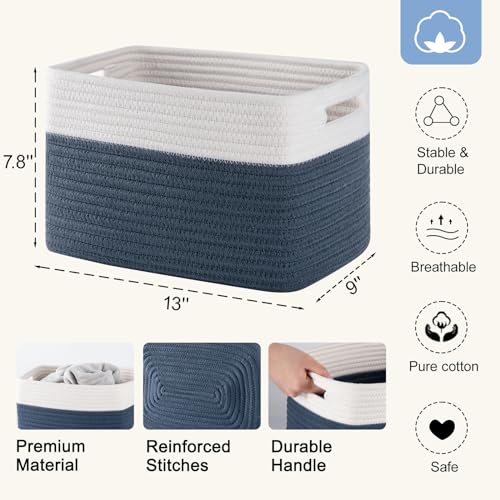 4 Pack Storage Baskets for Organizing (4 Count)