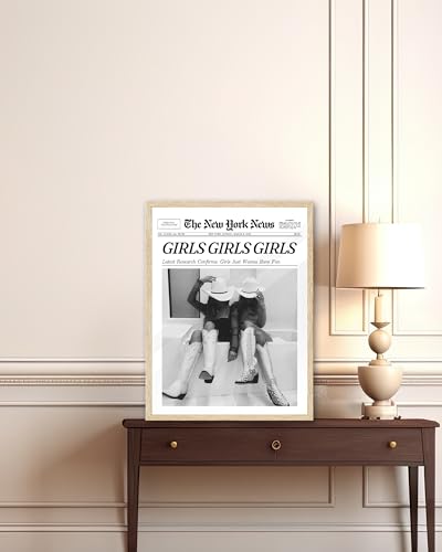 8x10in Girls Just Wanna Have Fun Framed Newspaper Wall Art