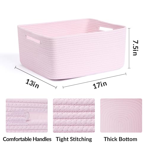 Large Storage Baskets for Shelves (3 Count)