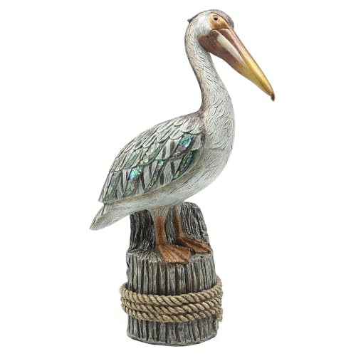 Standing Pelican Statue and Sculpture Coastal Decor