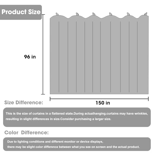 Room Divider Blackout Curtain Track Curtains Wall Dividers Panels Screen for Living Rooms Bedroom Office Privacy Partition Separation