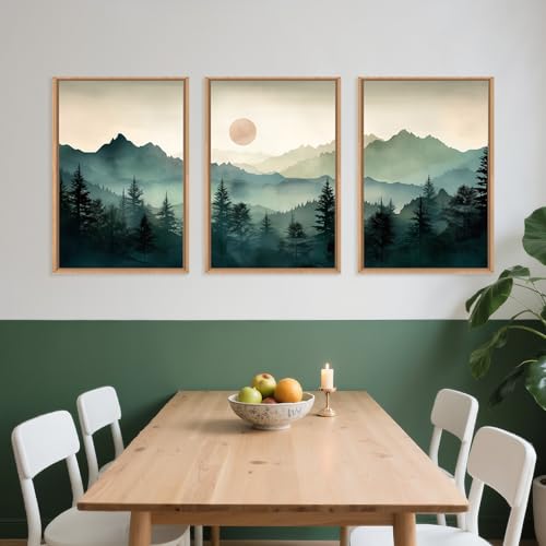 Large Boho Mountain Framed Wall Art Set (50 Count)