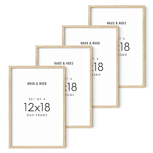 Beige Oak Wood 12x18 Picture Frame (4 Count)