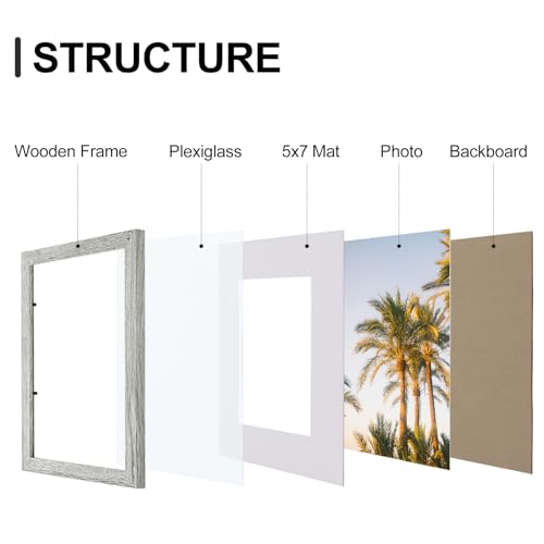 8x10 Picture Frames Set of 9 for Wall or Tabletop Display (9 Count)