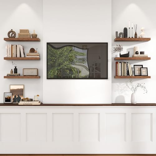 Floating Shelves 23.6" W x 9.3" D Brown Set of 2 (2 Count)
