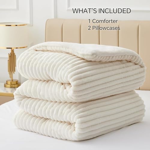 Fleece Oversized Queen Comforter Set