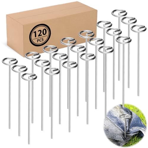 120 PCS Landscape Fabric Stakes (120 Count)