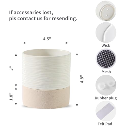 Ceramic Self Watering Plant Pot for Indoor Plants (2 Count)