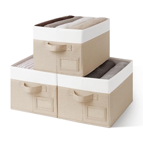 Closet Shelf Baskets with Label (3 Count)