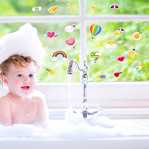 40 PCS RainbowThick Window Gel Clings for Kids Toddlers (20 Count)