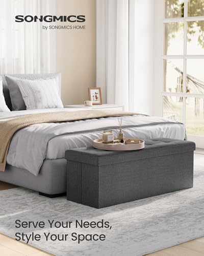 43.3 Inches Folding Storage Ottoman Bench