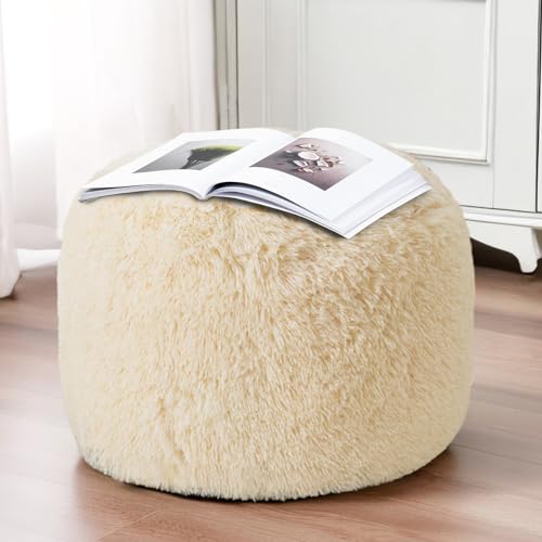 Round Stuffed Pouf Ottoman