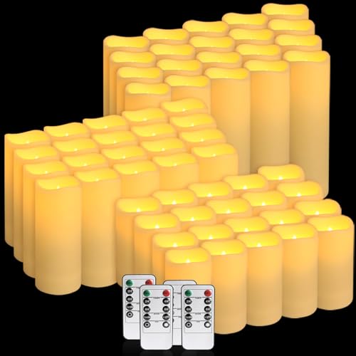 48 Pack LED Flameless Candles with Remote Control (48 Count)