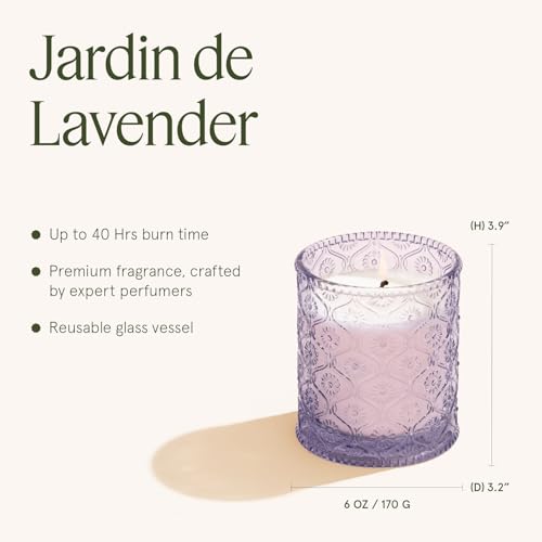 Lavender Lilac Fresh Scented Candles for Home (6 Ounce)