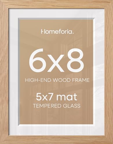 6x8 Natural Oak Picture Frame