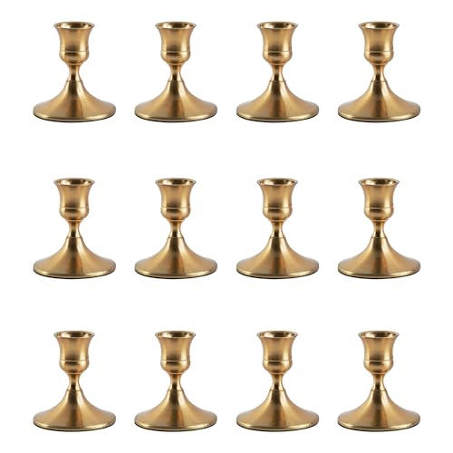 Gold Taper Candle Holder (12 Count)
