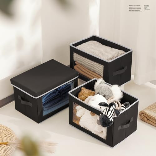 Cube Storage Bins with Lids (4 Count)