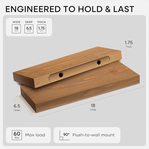 18 Inch Floating Shelves (2 Count)
