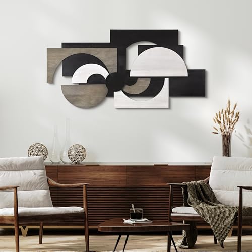 Luminus Dusk" Handmade Dimensional Solid Paulownia Wood Abstracts Wall Art (17 Count)