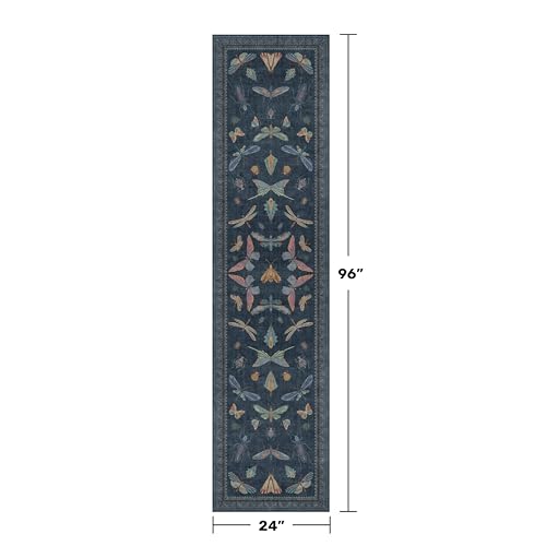 Washable 2x8 Insect Entryway Runner Rug for Bathroom (16 Sq Ft)
