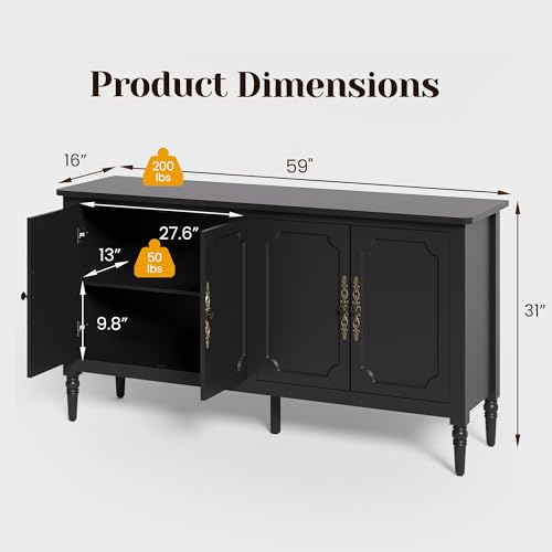118" Buffet Cabinet with Storage