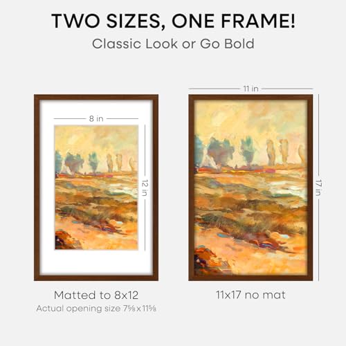 11x17 Brown Oak Picture Frame