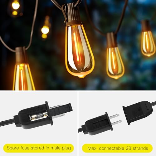 Bistro String Lights Outdoor (60 Foot)