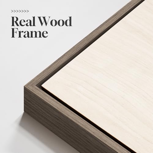 Large Framed Wood 3D Boho Black Floral Wall Art for Living Room (3 Count)