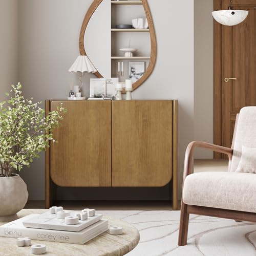 Jacala Mid Century Modern Entryway Storage Cabinet with Doors