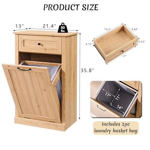 Tilt Out Laundry Hamper Cabinet
