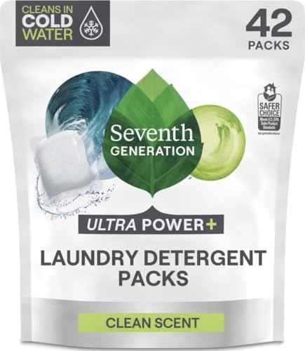 Ultra Power Plus Laundry Detergent Packs Fresh Citrus Laundry Soap Washing Detergent 42 count (42 Count)