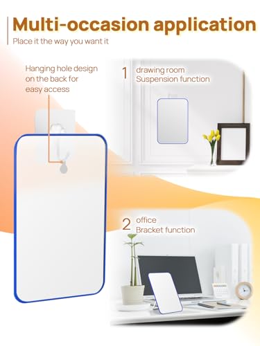 8 x 5 in Desk Makeup Mirror with Stand and Hanging Hole