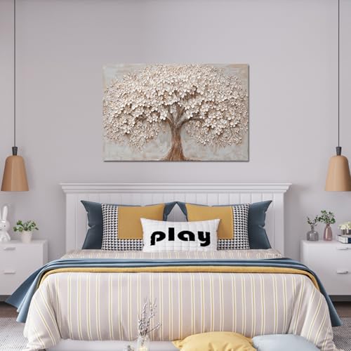 Canvas Wall Art Decor Prints Modern Botanical Wall Art Pictures for Living Room Flower Tree of Life Wall Art Prints Artwork for Walls Bedroom Office Decor 24" X 36"Printed Decorative Painting