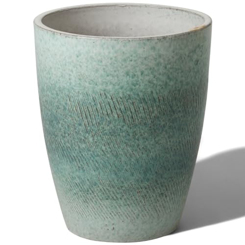 Bullet 11.5 in. Coastal Splash Ceramic Round Planter