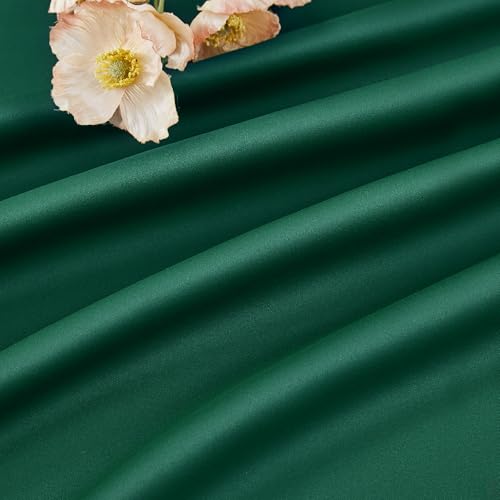 Hunter Green Blackout Curtains with Pinch Pleat 84 Inch Length