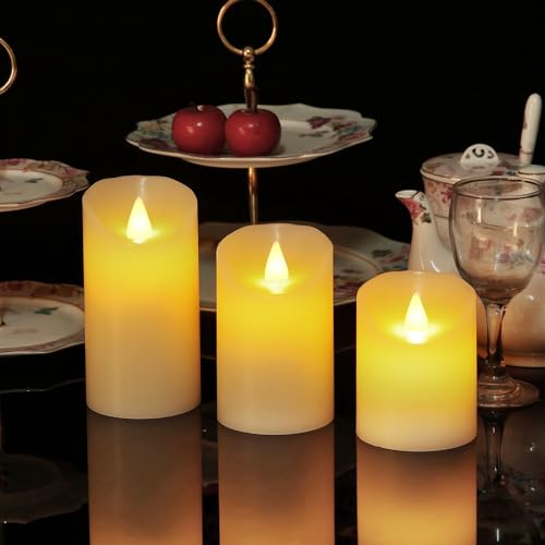 Flameless Battery Operated LED Candles 10key Remote Control 24 (3 Count)