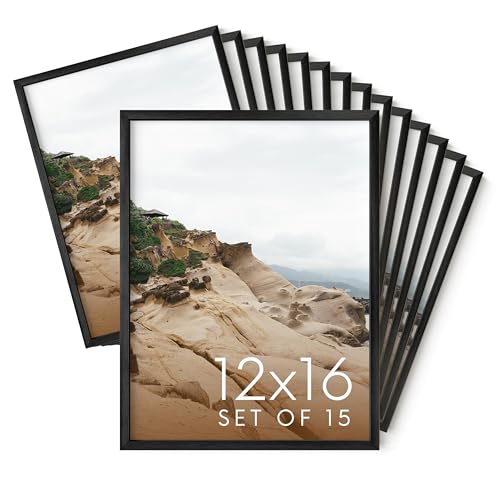 12x16 Black Metal Picture Frames (15 Count)