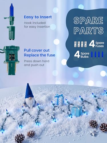 Blue Christmas Lights (13 Foot)