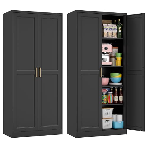 71" Tall Metal Kitchen Pantry Cabinet